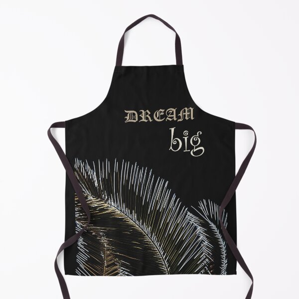 Artikelvorschau, Palm Leaf Silhouette auf Schwarz mit Dream Big Quote entworfen und verkauft von ALEX PHOTO DREAMS.
