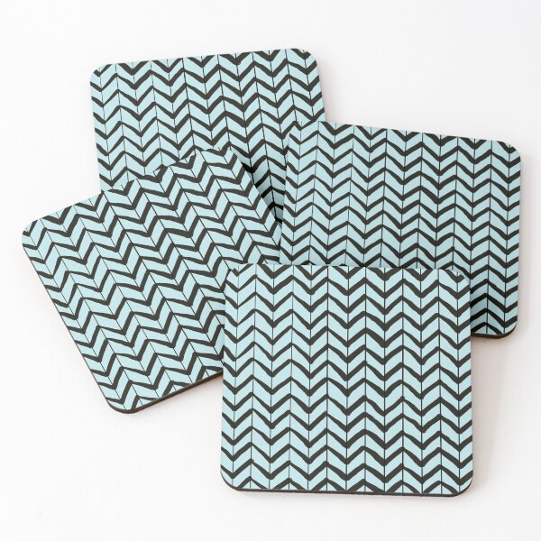 Item preview, Abstract Art | Chevron Arrows Black on Aqua designed and sold by Old Urban Farmhouse Design Studio.