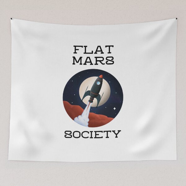 Item preview, Flat Mars Society Rocket & Planet designed and sold by liftdesign.