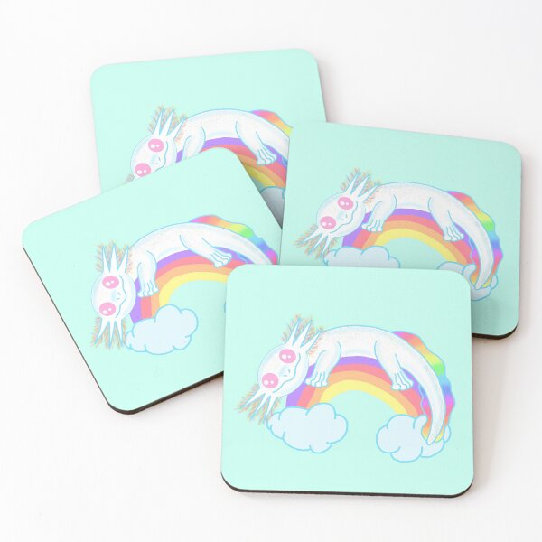 Item preview, Rainbow axolotl pastel green version  designed and sold by KatyChristoff.