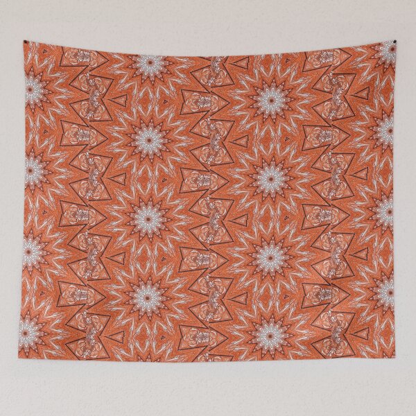Item preview, Orange Wooden Mandala  designed and sold by Tranquilarrow.