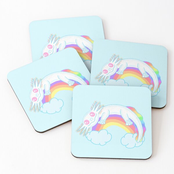 Item preview, Rainbow axolotl pastel blue version  designed and sold by KatyChristoff.