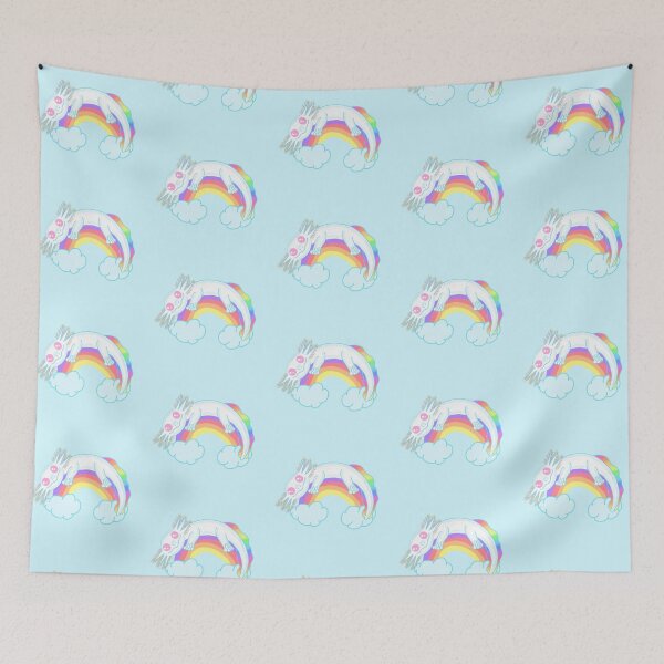 Item preview, Rainbow axolotl pastel blue version  designed and sold by KatyChristoff.