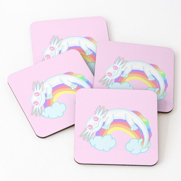 Item preview, Rainbow axolotl pastel pink version  designed and sold by KatyChristoff.