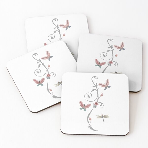 Item preview, Vintage floral butterfly and dragonfly. Shabby Chic Caroline Laursen original designed and sold by Caroline Laursen.