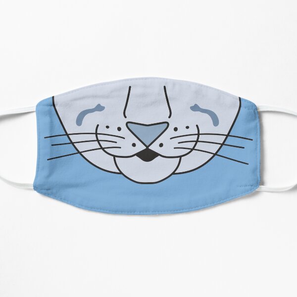 Cute Cartoon Tiger Nose Masks - Shades of blue Flat Mask