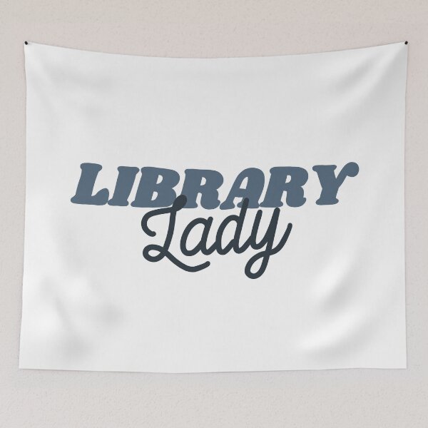 Item preview, Library Lady Design in Blue & Navy designed and sold by WildeandCo.