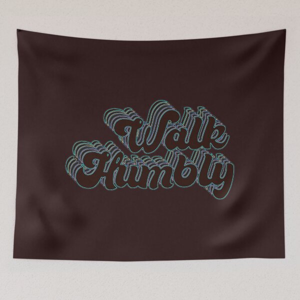 Item preview, Retro 80's Walk Humbly Black Neon designed and sold by Brenander.