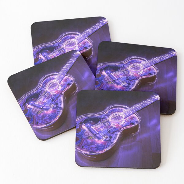 Item preview, Guitar with light and stickers  designed and sold by Home-of-art.