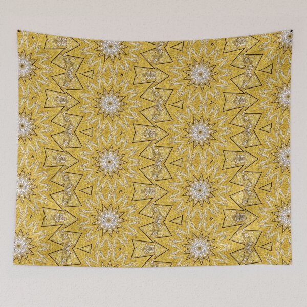 Item preview, Yellow Wooden Mandala  designed and sold by Tranquilarrow.