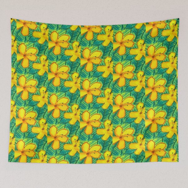 Item preview, Watercolor Hibiscus Flower - Green/Yellow designed and sold by Emily Boynton.