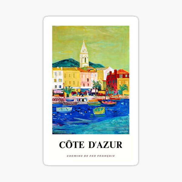 Aperçu de l'œuvre france Chemins de Fer Français, Côte d'Azur Roger BEZOMBES 1966 créée et vendue par retrographics.