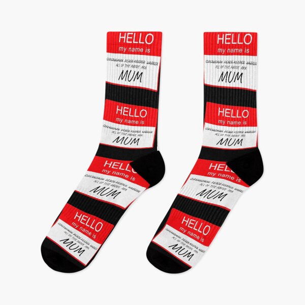 Item preview, Hello My Name is Mum Name Tag Custom Personalised Design  designed and sold by CreatedbyJR.