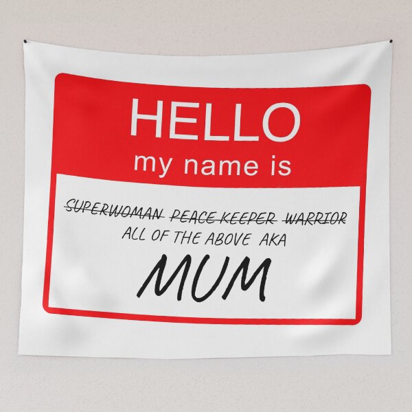 Item preview, Hello My Name is Mum Name Tag Custom Personalised Design  designed and sold by CreatedbyJR.