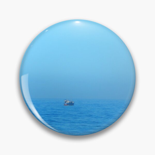 Item preview, Lonely Boat Blue Sea Sky designed and sold by LarrysArtWorld.