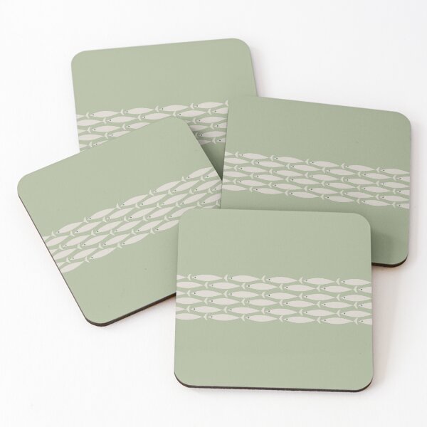 Item preview, Fish Stripe Minimalist Mid Century Modern Pattern in Sage Green designed and sold by kierkegaard.