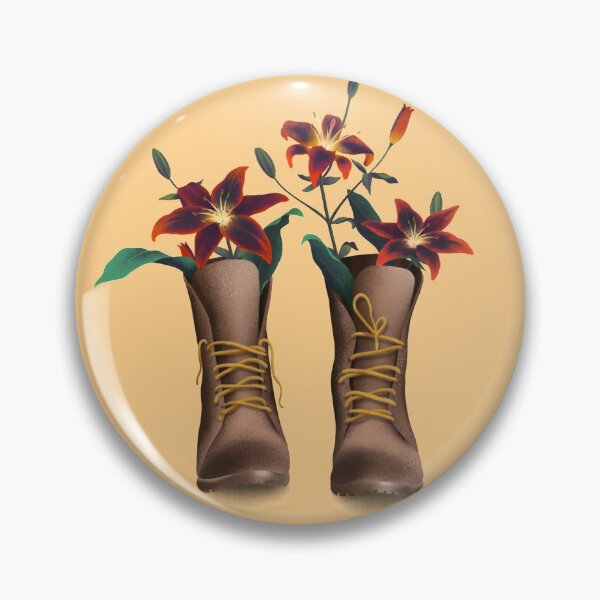 Item preview, Lilies in army boots designed and sold by Juliarch.