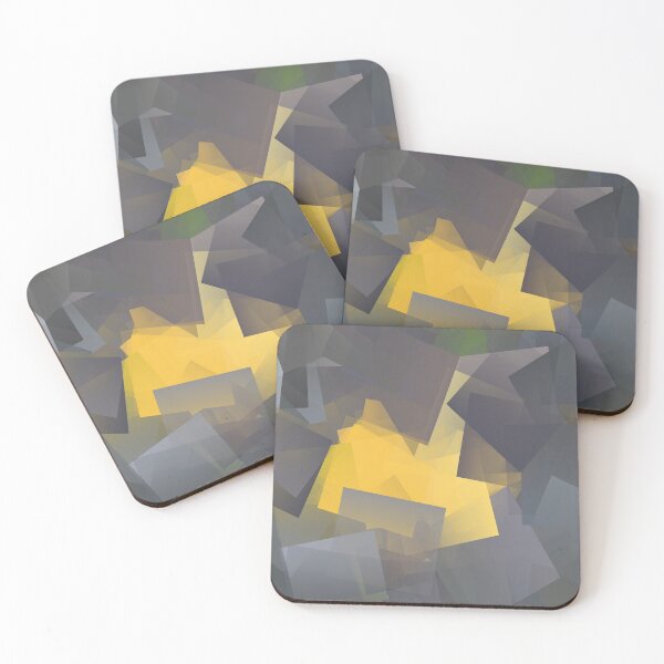 Item preview, Geometric pattern in grays and yellow  designed and sold by rocklegends99.