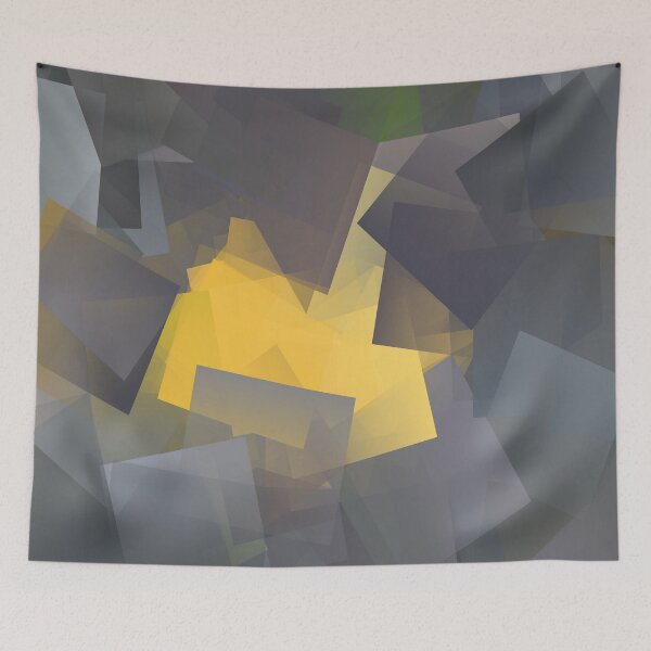 Item preview, Geometric pattern in grays and yellow  designed and sold by rocklegends99.
