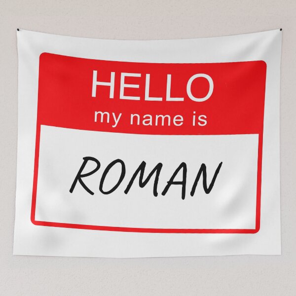 Item preview, Hello My Name is Roman Name Tag Custom Personalised Design  designed and sold by CreatedbyJR.