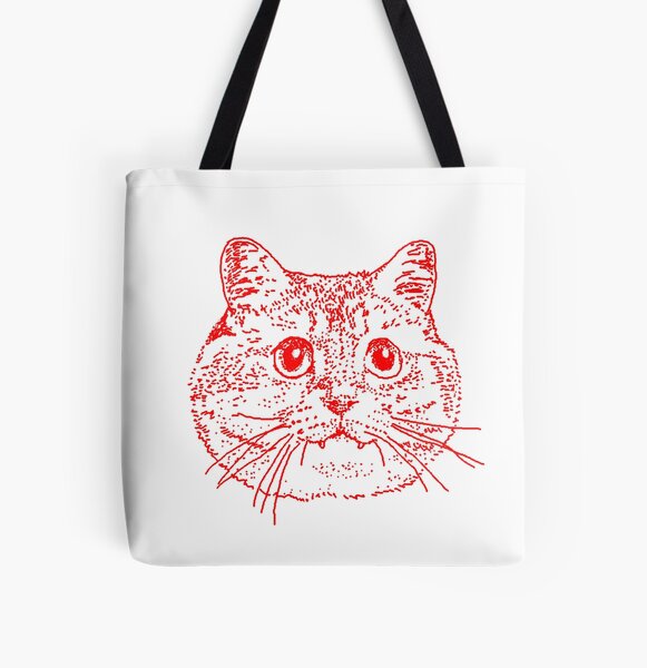Red Kitty 4 All Over Print Tote Bag