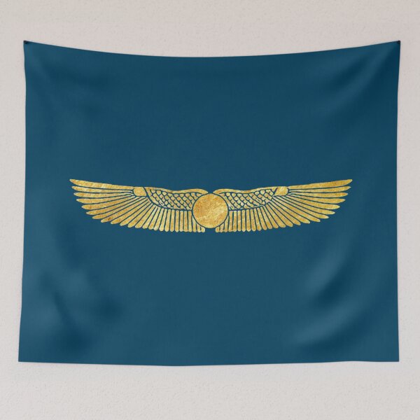 Item preview, Gold winged sundisc (on blue) designed and sold by DotorEaon.