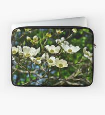 White Blossoms Laptop Sleeve