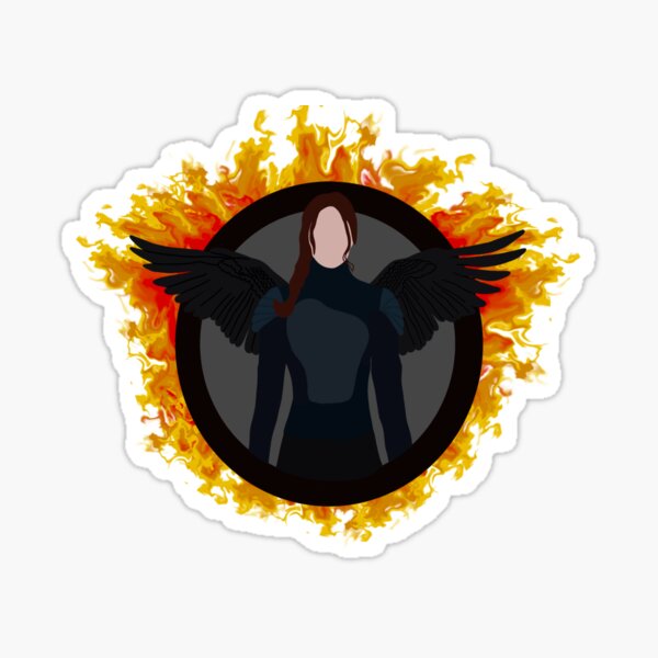 Katniss Everdeen Mockingjay Girl on Fire Sticker