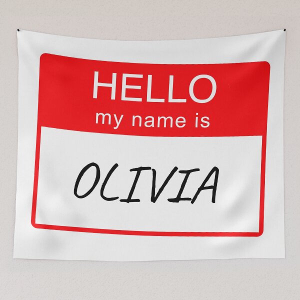 Item preview, Hello My Name is Olivia Name Tag Custom Personalised Design  designed and sold by CreatedbyJR.