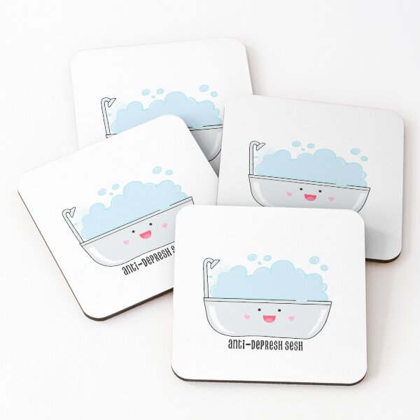 Item preview, Kawaii depression art - anti-depresh sesh designed and sold by stickertart.