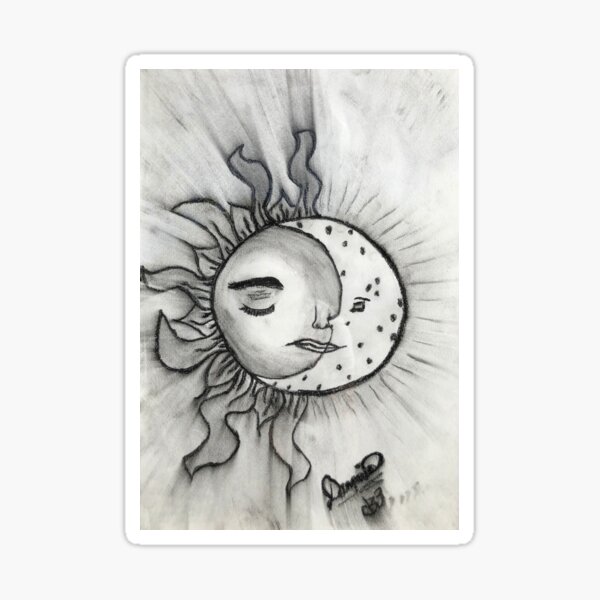 Serene Sun & Moon Sticker