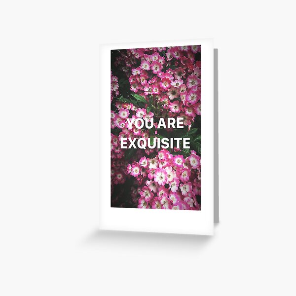 You are exquisite Greeting Card