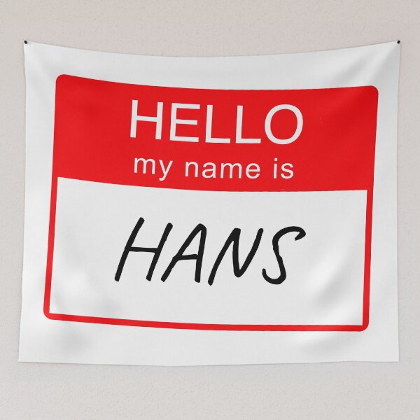 Item preview, Hello My Name is Hans Name Tag Custom Personalised Design  designed and sold by CreatedbyJR.