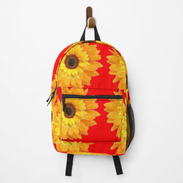 Item preview, YELLOW SUNFLOWERS PATTERNS ABSTRACT RED ART designed and sold by sharlesart.