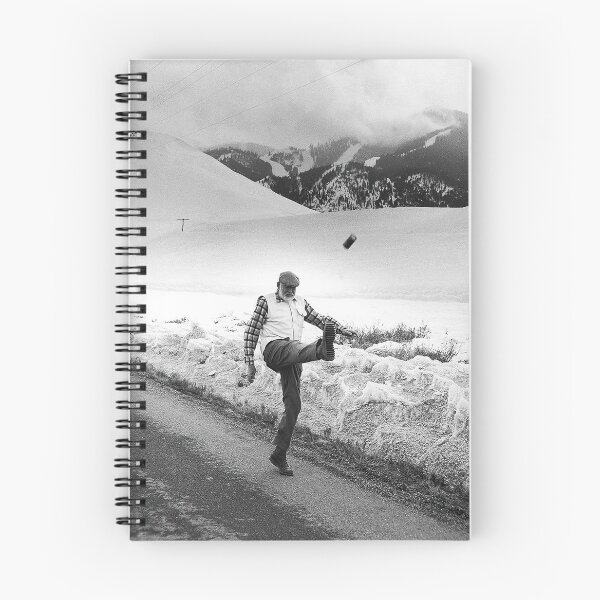 Item preview, Hemingway Kicking a Can, Black and White, Vintage Wall Art designed and sold by modernretro.