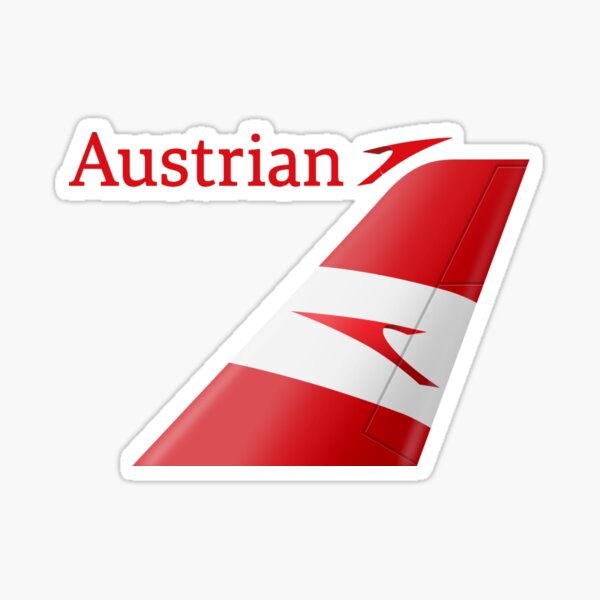 Aufkleber Austrian Airlines sticker 13,5cm x 2cm 