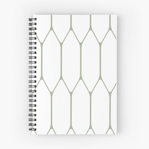 Item preview, Long Honeycomb Minimalist Geometric Pattern in Sage Green and White designed and sold by kierkegaard.