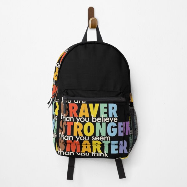 Item preview, Rainbow You are Braver Stronger Smarter on black designed and sold by Giddygoatthe3rd.