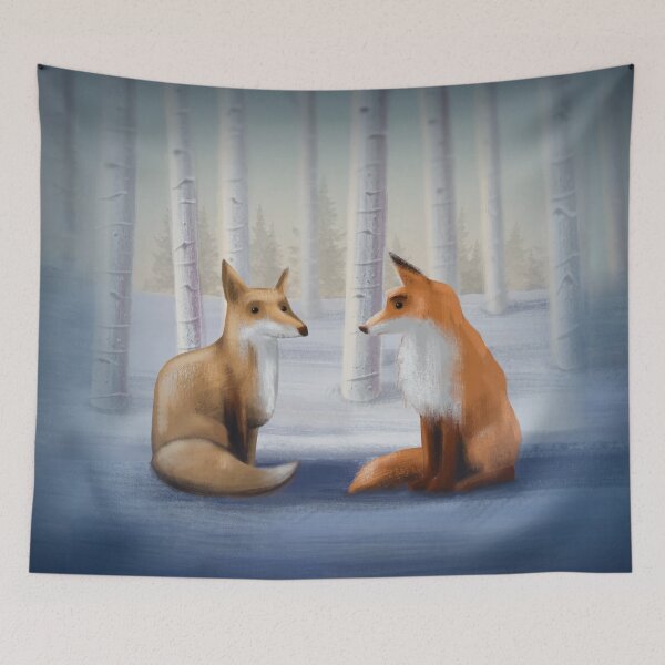 Item preview, Valentine's Day Foxes designed and sold by Walter Orlandi.