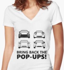 Bring back the pop-ups! Women's Fitted V-Neck T-Shirt