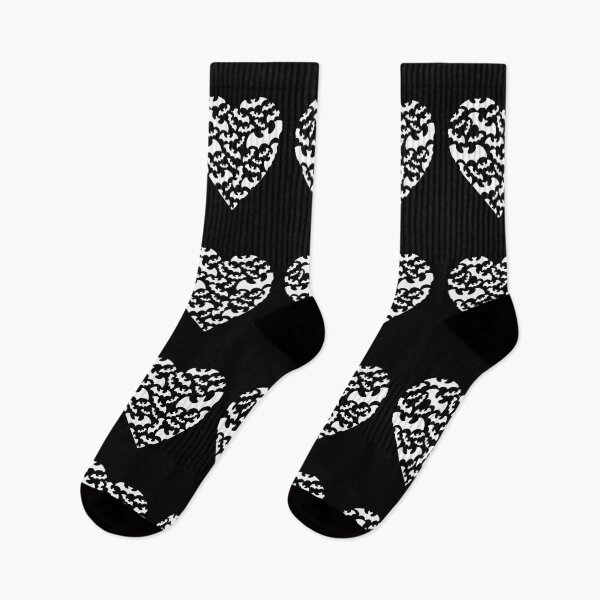 Item preview, Black and White Bat Heart Pattern  designed and sold by Funful.