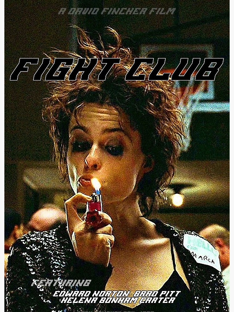 FIGHT CLUB POSTER EDWARD NORTON BRAD PITT DAVID FINCHER ELENA BONHAM CARTER