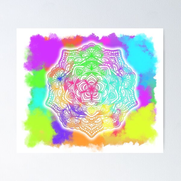 Item preview, Rainbow Mandala 3D designed and sold by QueenWarrior4.