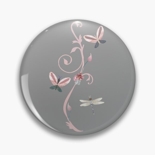 Item preview, Vintage floral butterfly and dragonfly. Shabby Chic Caroline Laursen original designed and sold by Caroline Laursen.