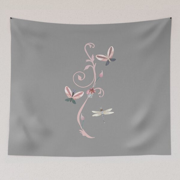 Item preview, Vintage floral butterfly and dragonfly. Shabby Chic Caroline Laursen original designed and sold by Caroline Laursen.