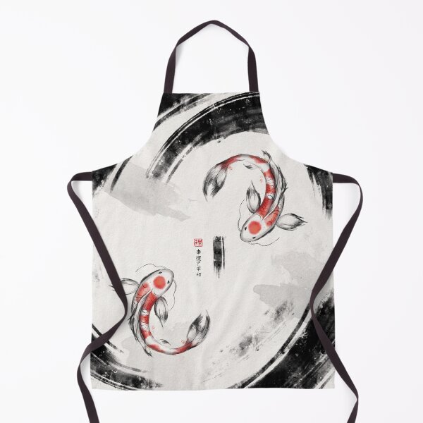 Item preview, Good Luck And Peace Koi Japanese Ink designed and sold by Ruby-Art.