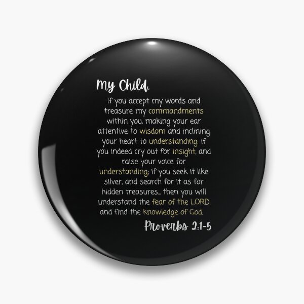 Item preview, Proverbs 2:1-5, Bible verse designed and sold by AlexArtwork.