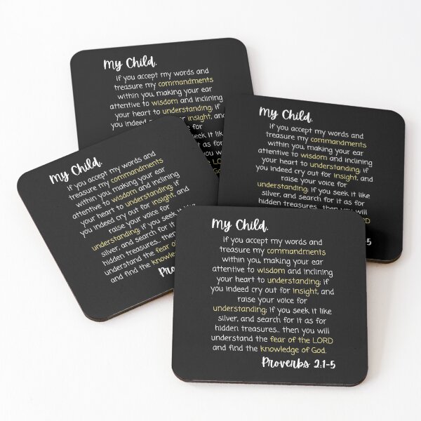 Item preview, Proverbs 2:1-5, Bible verse designed and sold by AlexArtwork.