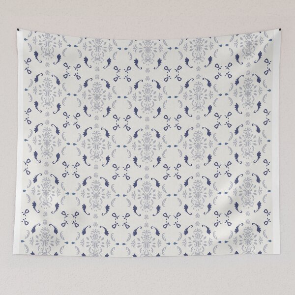 Item preview, Blue and White Damask  designed and sold by handandhart.