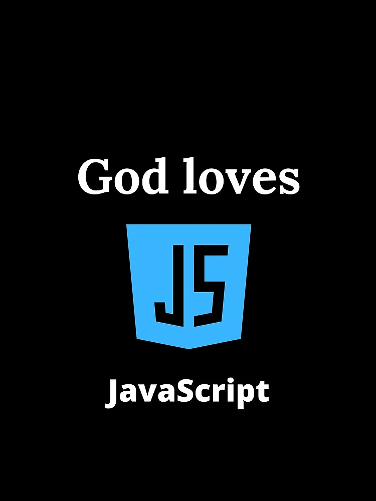 Thumbnail 4 of 4, Graphic T-Shirt, God Loves JavaScript designed and sold by ChristianCoding.